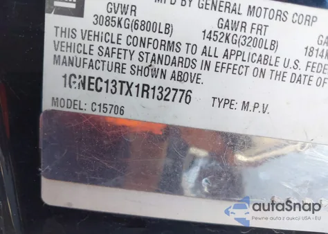 2006 Chevrolet Tahoe Ls z USA, uszkodzony, nr VIN 1GNEC13V16R164573